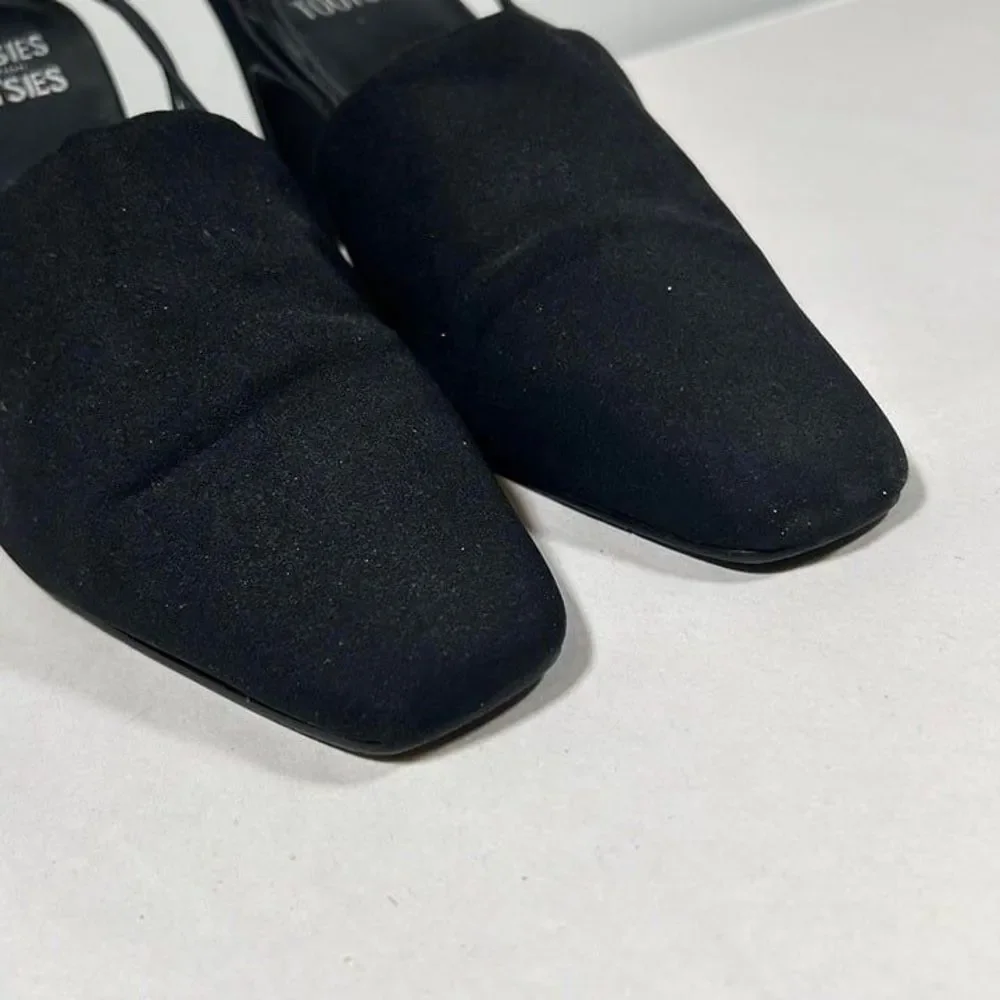Mootsies‎ Tootsies Keena Sling Back Heels Womens 8.5 Black